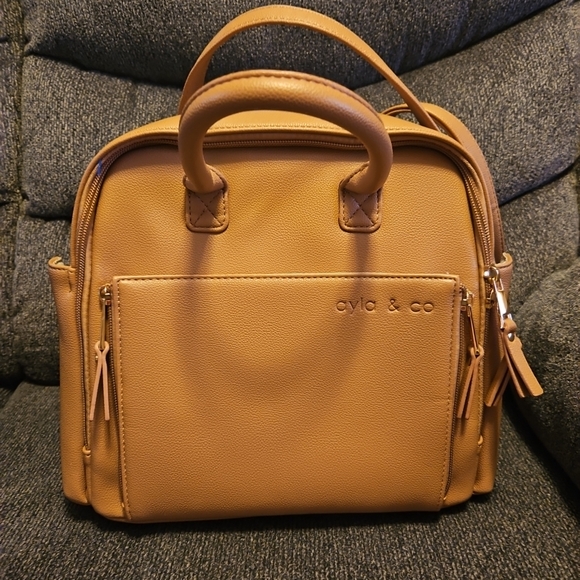Ayla & Co Nude Brown  Back Pack/Diaper Bag USED - Picture 1 of 8